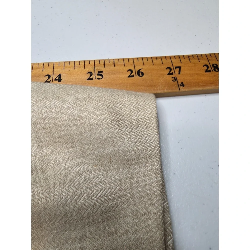 Alan Flusser Blazer Mens 44R Beige Herringbone Sports Coat‎ Jacket 2 Buttons *